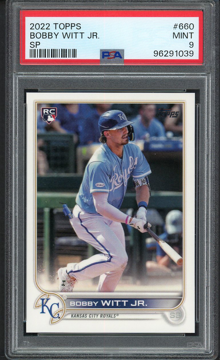 2022 Topps #660 Bobby Witt Jr Royals PSA 9 MINT 554362