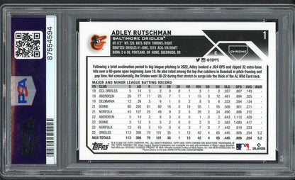 2023 Topps Chrome LE #1 Adley Rutschman Orioles PSA 10 GEM MINT Purple 554366