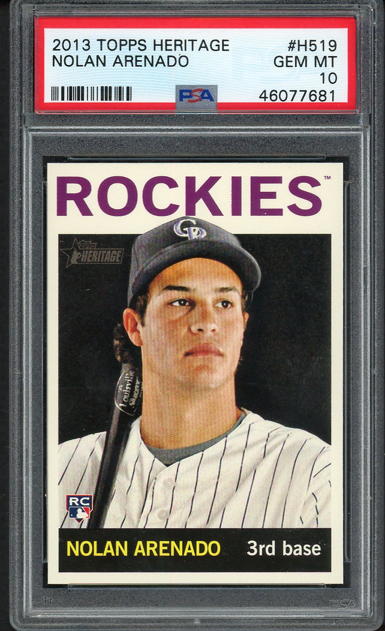 2013 Topps Heritage #H519 Nolan Arenado Rockies PSA 10 GEM MINT 554370