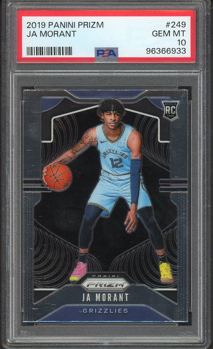 2019 Panini Prizm #249 Ja Morant Grizzlies PSA 10 GEM MINT 554393