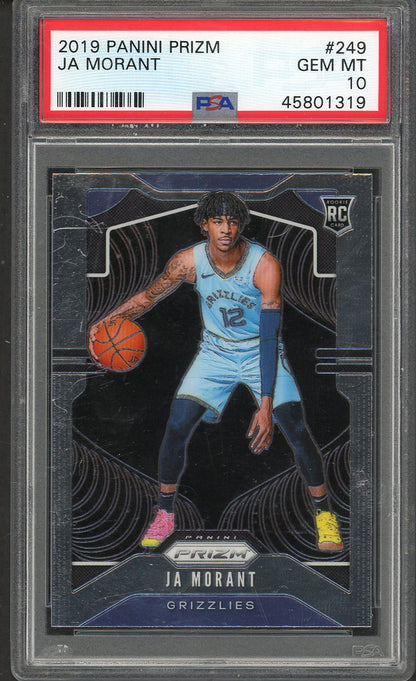 2019 Panini Prizm #249 Ja Morant Grizzlies PSA 10 GEM MINT 554394