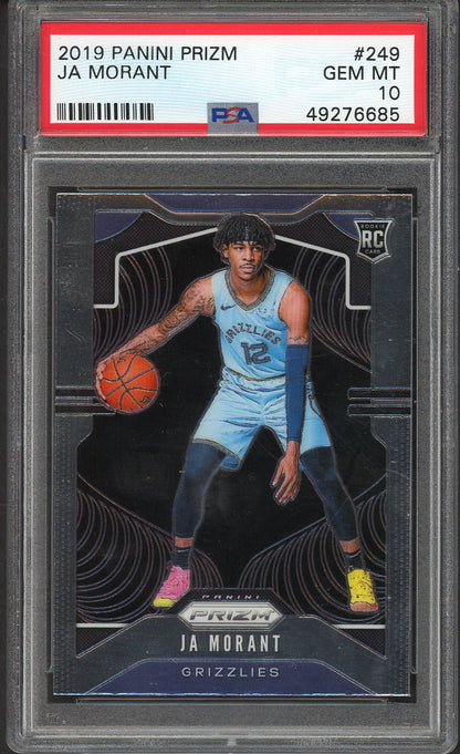 2019 Panini Prizm #249 Ja Morant Grizzlies PSA 10 GEM MINT 554397