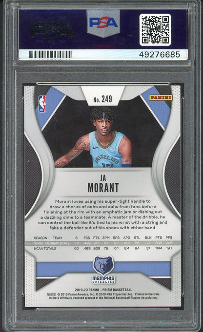 2019 Panini Prizm #249 Ja Morant Grizzlies PSA 10 GEM MINT 554397