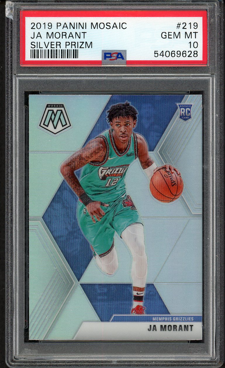 2019 Panini Mosaic Prizm #219 Ja Morant Grizzlies PSA 10 GEM MINT Silver 554398