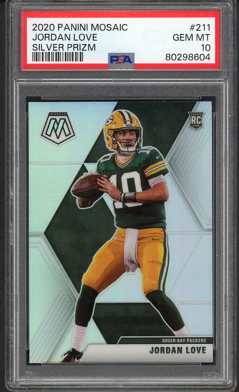 2020 Panini Mosaic Prizm #211 Jordan Love Packers PSA 10 GEM MINT Silver 554402