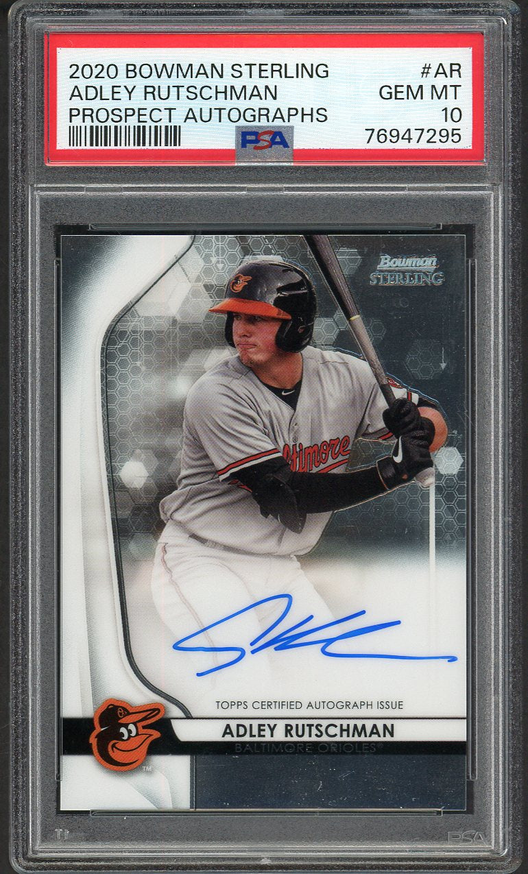 2020 Bowman Sterling #AR Adley Rutschman Orioles PSA 10 GEM MINT Autograph 554404
