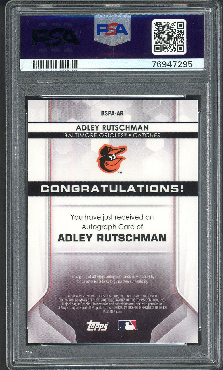 2020 Bowman Sterling #AR Adley Rutschman Orioles PSA 10 GEM MINT Autograph 554404