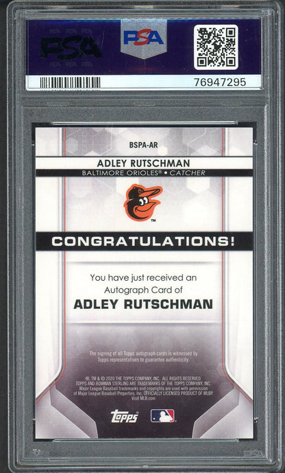2020 Bowman Sterling #AR Adley Rutschman Orioles PSA 10 GEM MINT Autograph 554404