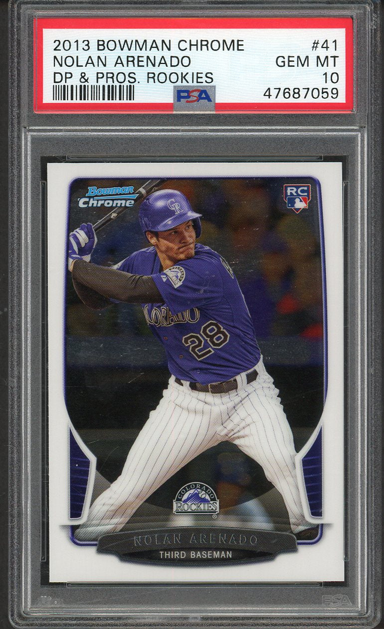 2013 Bowman Chrome #041 Nolan Arenado Rockies PSA 10 GEM MINT 554406