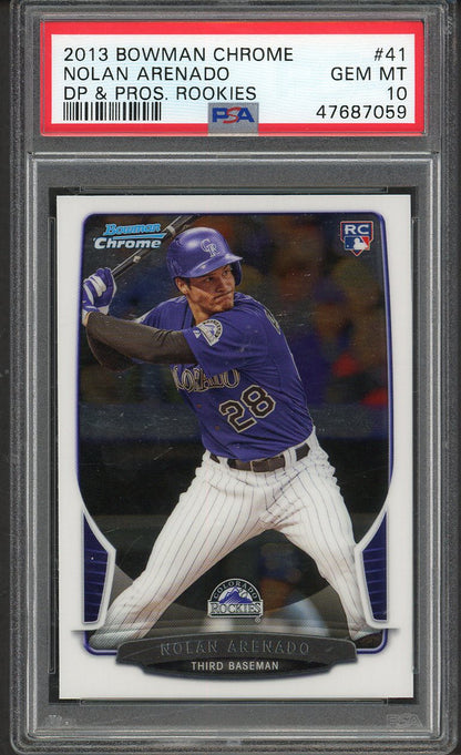 2013 Bowman Chrome #041 Nolan Arenado Rockies PSA 10 GEM MINT 554406