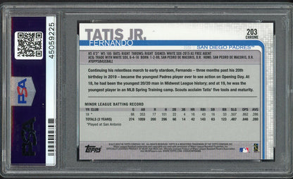 2019 Topps Chrome Prism #203 Fernando Tatis Jr Padres PSA 10 GEM MINT Refractor 554417