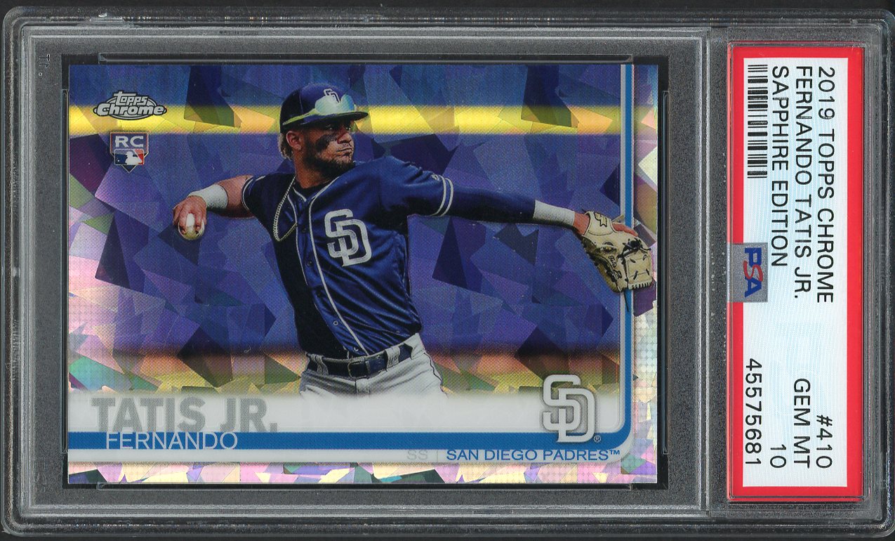 2019 Topps Chrome #410 Fernando Tatis Jr Padres PSA 10 GEM MINT Sapphire 554419
