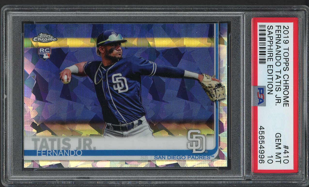 2019 Topps Chrome #410 Fernando Tatis Jr Padres PSA 10 GEM MINT Sapphire 554420