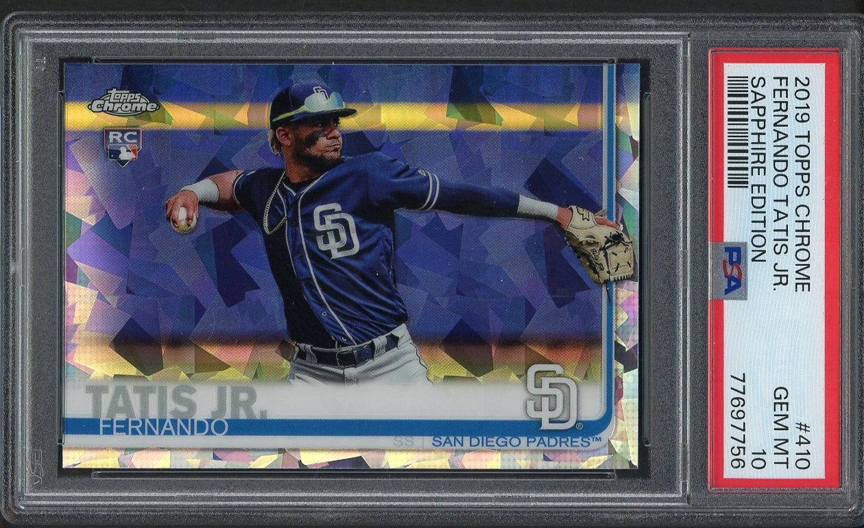 2019 Topps Chrome #410 Fernando Tatis Jr Padres PSA 10 GEM MINT Sapphire 554422