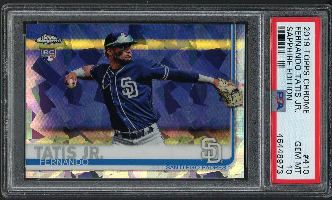 2019 Topps Chrome #410 Fernando Tatis Jr Padres PSA 10 GEM MINT Sapphire 554424