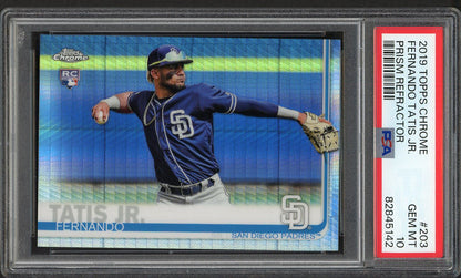 2019 Topps Chrome #203 Fernando Tatis Jr Padres PSA 10 GEM MINT Refractor 554428