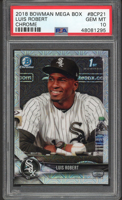 2018 Bowman Mega Box Chrome #BCP21 Luis Robert White Sox PSA 10 GEM MINT 554430