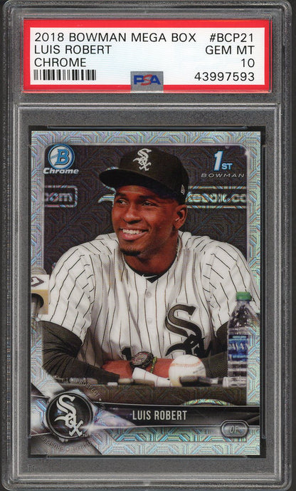 2018 Bowman Mega Box Chrome #BCP21 Luis Robert White Sox PSA 10 GEM MINT 554431