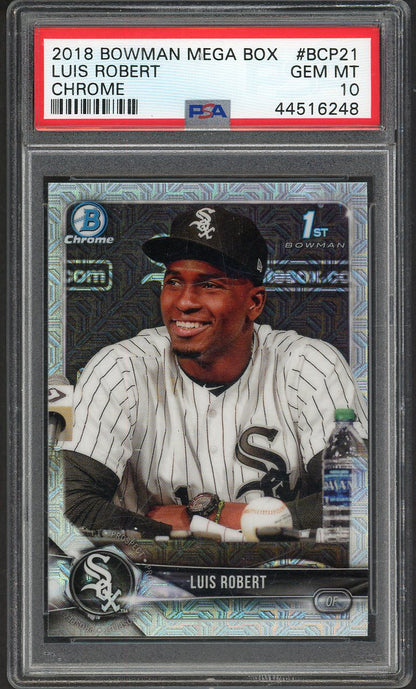 2018 Bowman Mega Box Chrome #BCP21 Luis Robert White Sox PSA 10 GEM MINT 554432