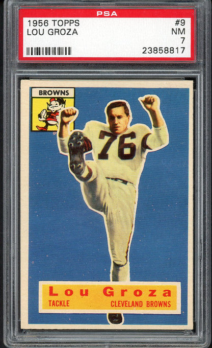 1956 Topps Football #009 Lou Groza Browns PSA 7 NM 554433