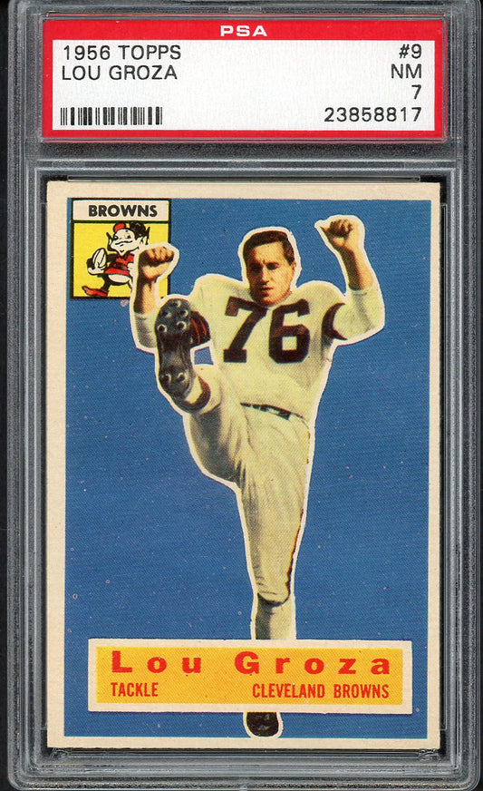 1956 Topps Football #009 Lou Groza Browns PSA 7 NM 554433