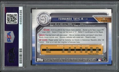 2019 Bowman Chrome Refractor #026 Fernando Tatis Jr Padres PSA 10 GEM MINT 554449