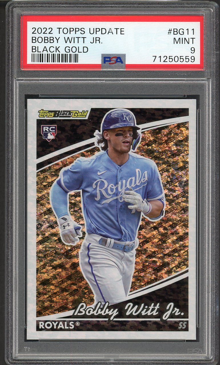 2022 Topps Update Black Gold #BG11 Bobby Witt Jr Royals PSA 9 MINT 554452