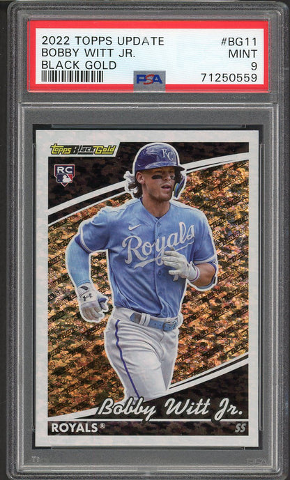 2022 Topps Update Black Gold #BG11 Bobby Witt Jr Royals PSA 9 MINT 554452