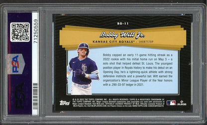 2022 Topps Update Black Gold #BG11 Bobby Witt Jr Royals PSA 9 MINT 554452