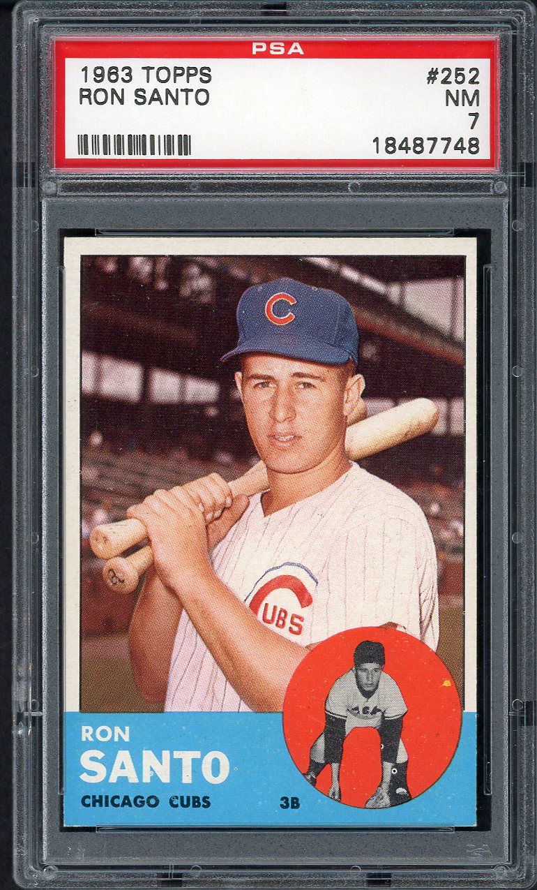 1963 Topps Baseball #252 Ron Santo Cubs PSA 7 NM 554455
