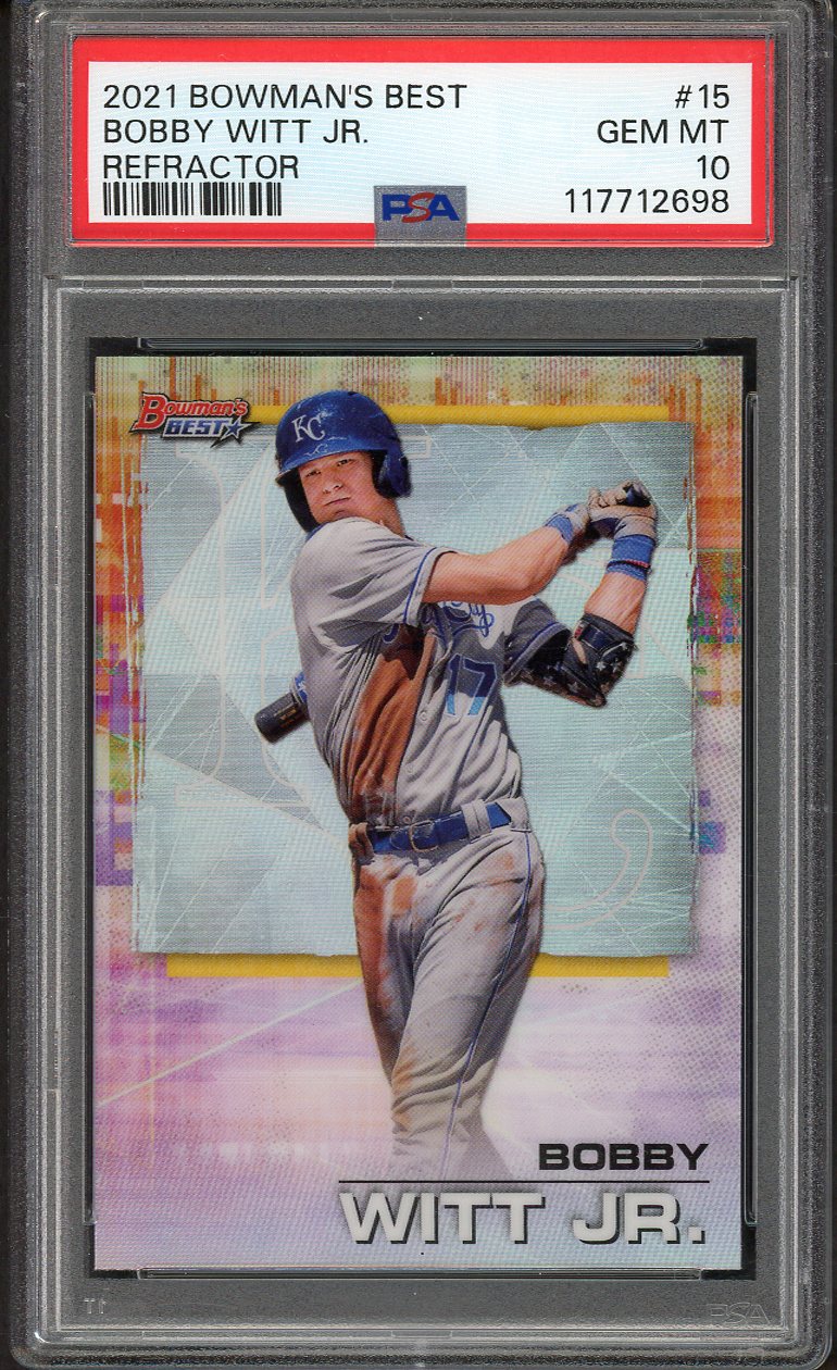 2021 Bowmans Best Refractor #015 Bobby Witt Jr Royals PSA 10 GEM MINT 554457