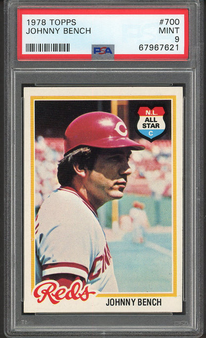 1978 Topps Baseball #700 Johnny Bench Reds PSA 9 MINT 554466