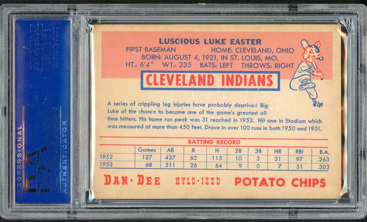 1954 Dan Dee Luke Easter Indians PSA 6 EX-MT 554476