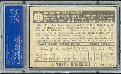 1952 Topps Baseball #055 Ray Boone Indians PSA 5 EX Black 554493