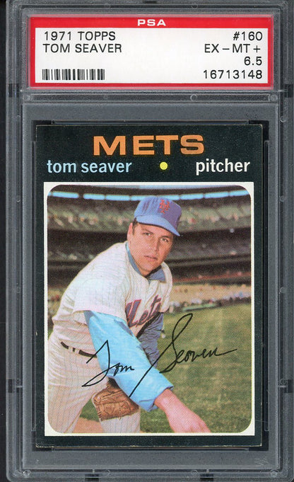 1971 Topps Baseball #160 Tom Seaver Mets PSA 6.5 EX-MT+ 554505