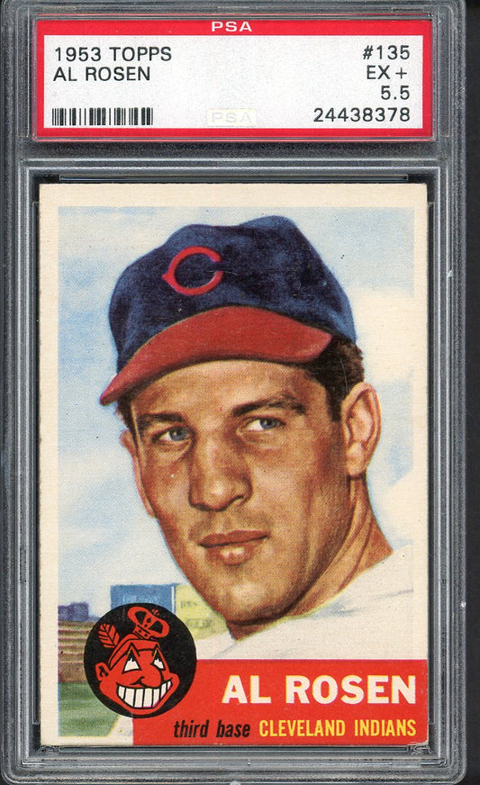 1953 Topps Baseball #135 Al Rosen Indians PSA 5.5 EX+ 554514