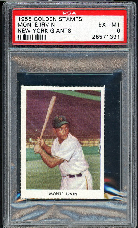 1955 Golden Stamps Monte Irvin Giants PSA 6 EX-MT 554516