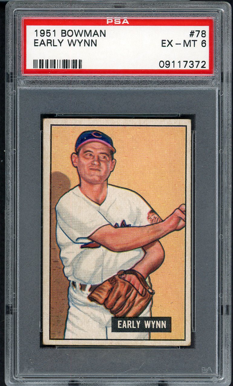 1951 Bowman Baseball #078 Early Wynn Indians PSA 6 EX-MT 554524