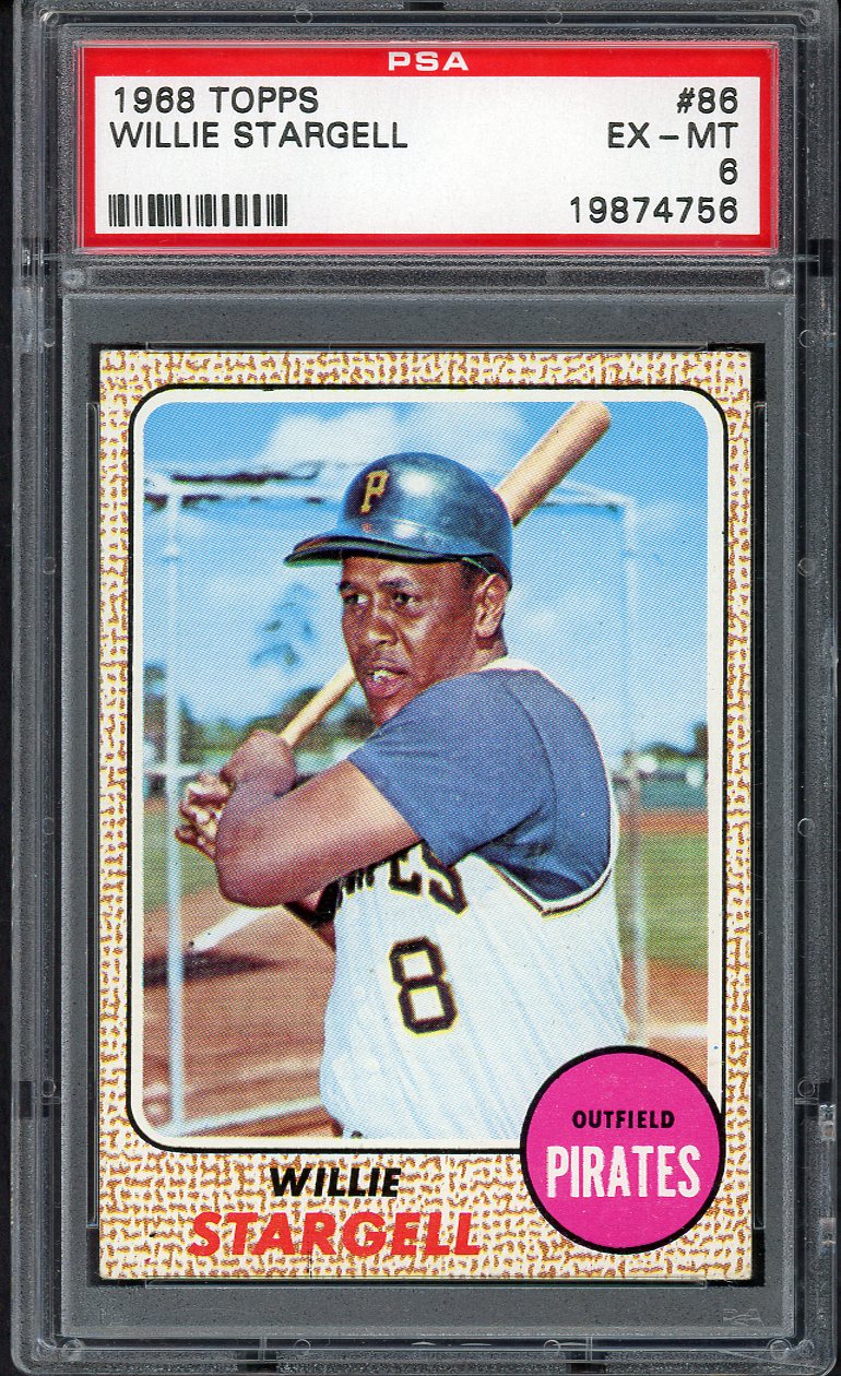 1968 Topps Baseball #086 Willie Stargell Pirates PSA 6 EX-MT 554529