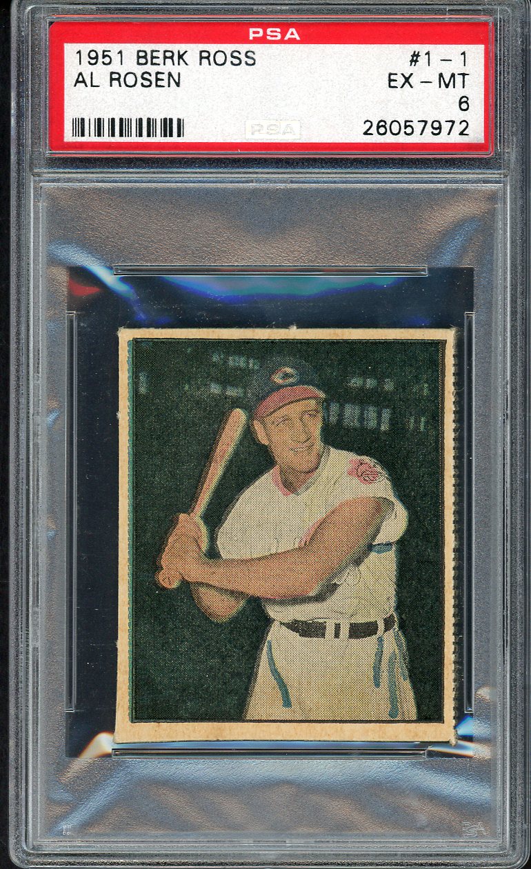 1951 Berk Ross #001-1 Al Rosen Indians PSA 6 EX-MT 554565