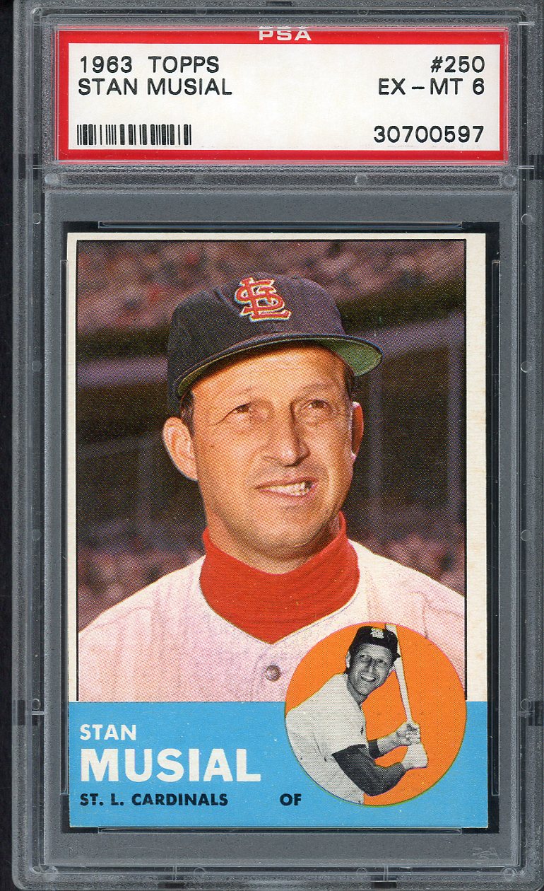 1963 Topps Baseball #250 Stan Musial Cardinals PSA 6 EX-MT 554581