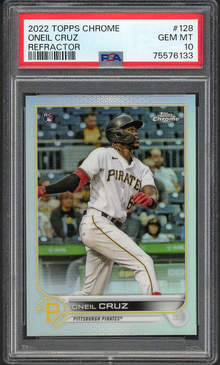 2022 Topps Chrome Refractor #128 Oneil Cruz Pirates PSA 10 GEM MINT 554583