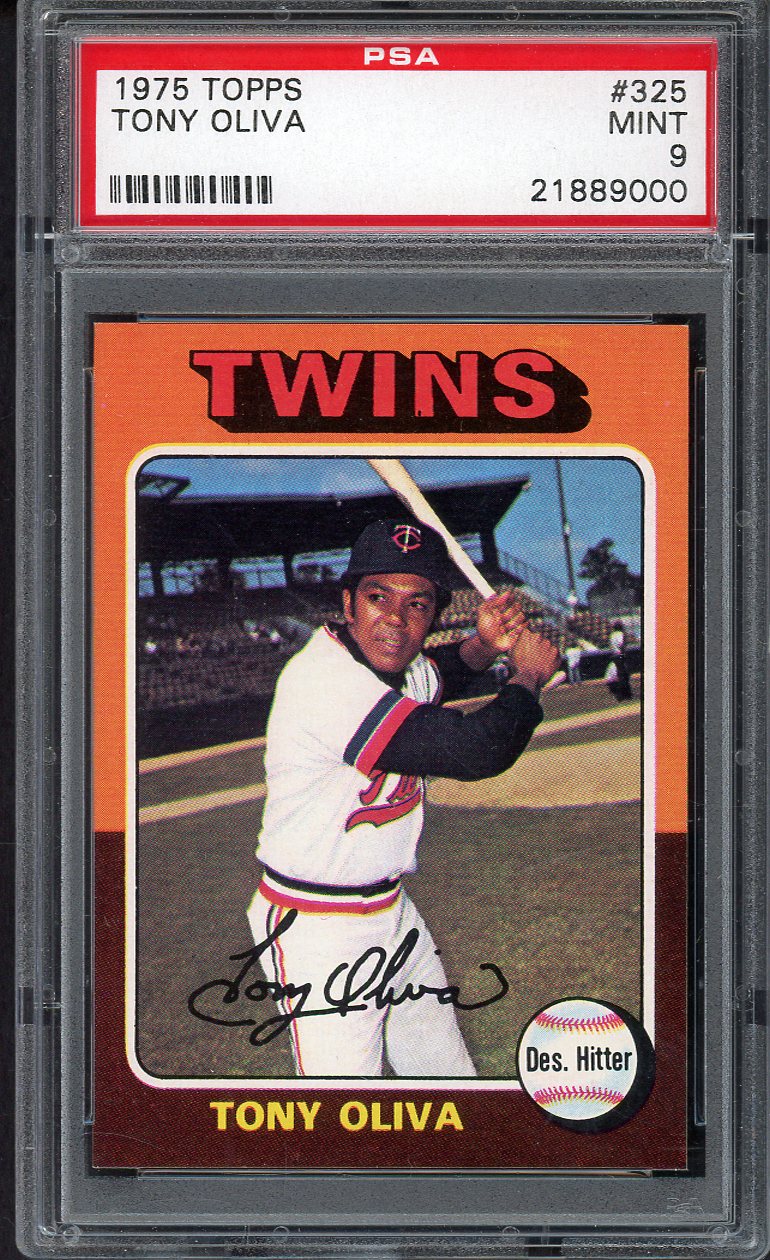 1975 Topps Baseball #325 Tony Oliva Twins PSA 9 MINT 554589