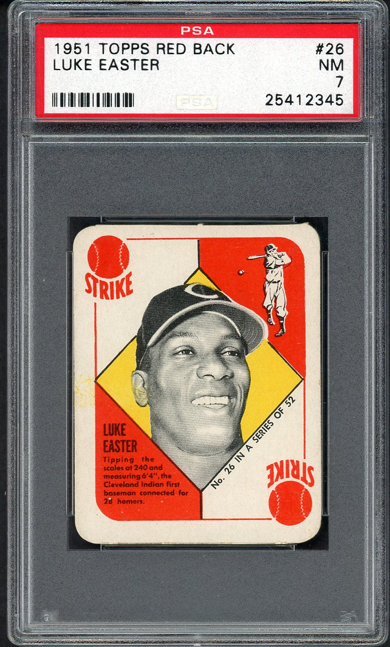 1951 Topps Red Backs #026 Luke Easter Indians PSA 7 NM 554611