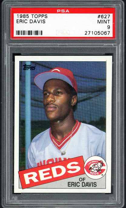 1985 Topps #627 Eric Davis Reds PSA 9 MINT 554620