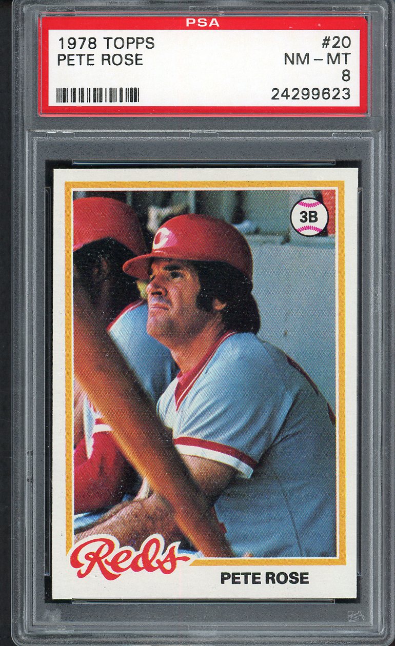 1978 Topps Baseball #020 Pete Rose Reds PSA 8 NM/MT 554622
