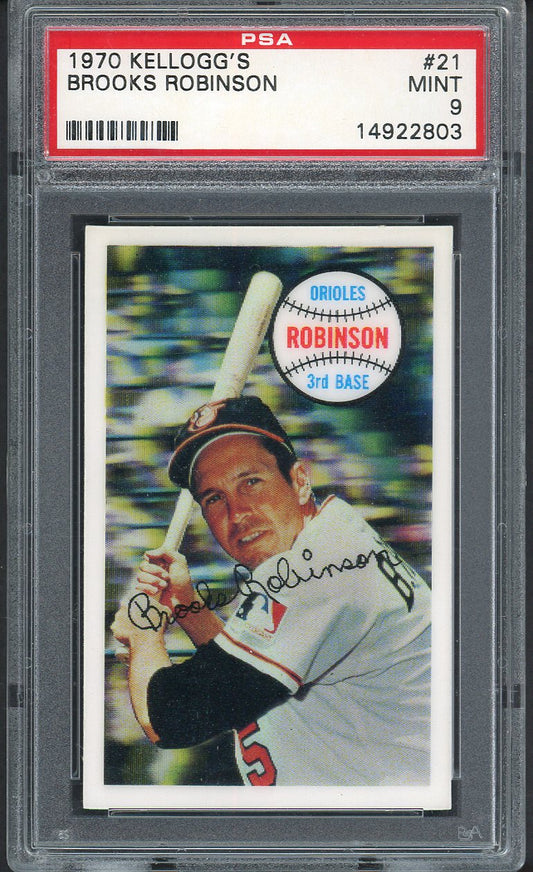 1970 Kelloggs Baseball #021 Brooks Robinson Orioles PSA 9 MINT 554626