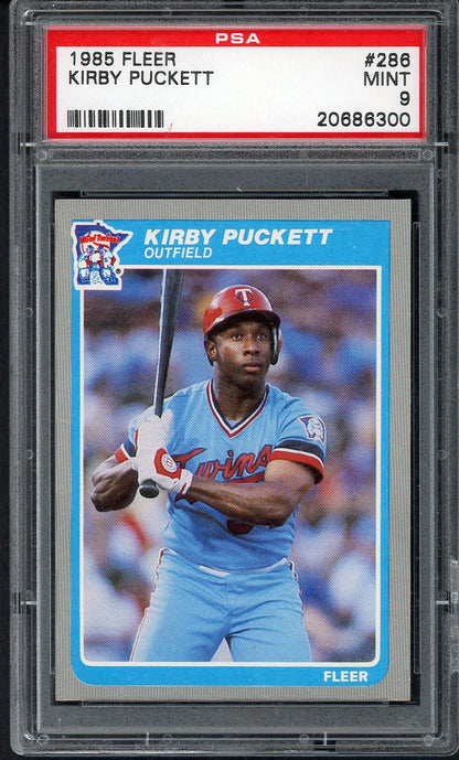 1985 Fleer #286 Kirby Puckett Twins PSA 9 MINT 554651
