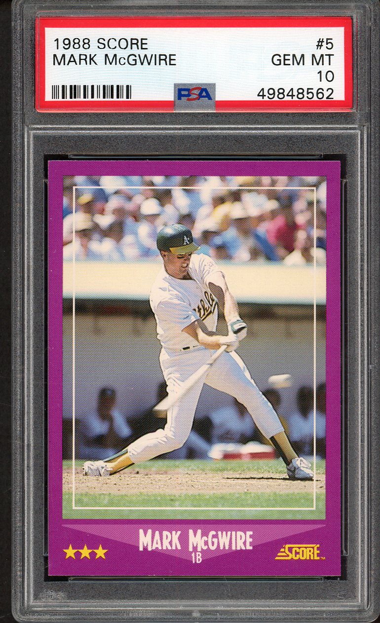 1988 Score #005 Mark McGwire A's PSA 10 GEM MINT 554682
