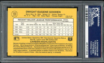 1987 Donruss #199 Dwight Gooden Mets PSA 10 GEM MINT 554690